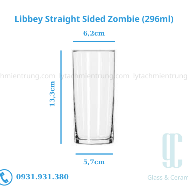 Ly thủy tinh Libbey Straight Sided Zombie (296ml)